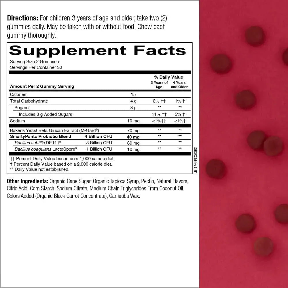 SMARTYPANTS - SmartyPants Kids Probiotic Immunity Gummies Strawberry 60 Gomitas - The Red Vitamin MX - Suplementos Alimenticios - {{ shop.shopifyCountryName }}