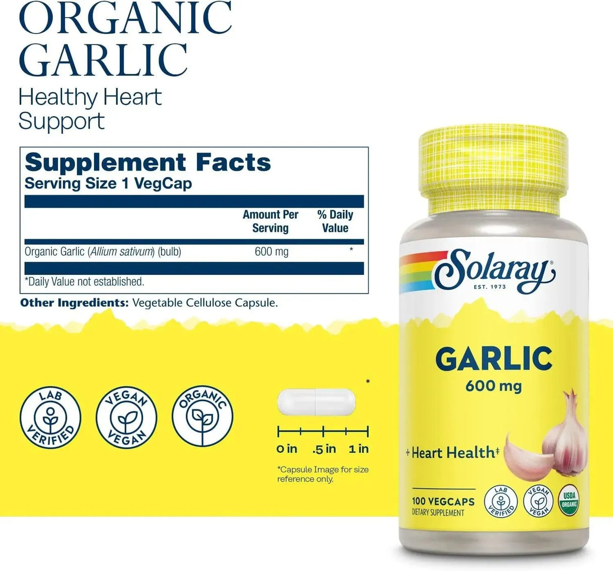 SOLARAY - Solaray Garlic 600Mg. 100 Capsulas - The Red Vitamin MX - Suplementos Alimenticios - {{ shop.shopifyCountryName }}