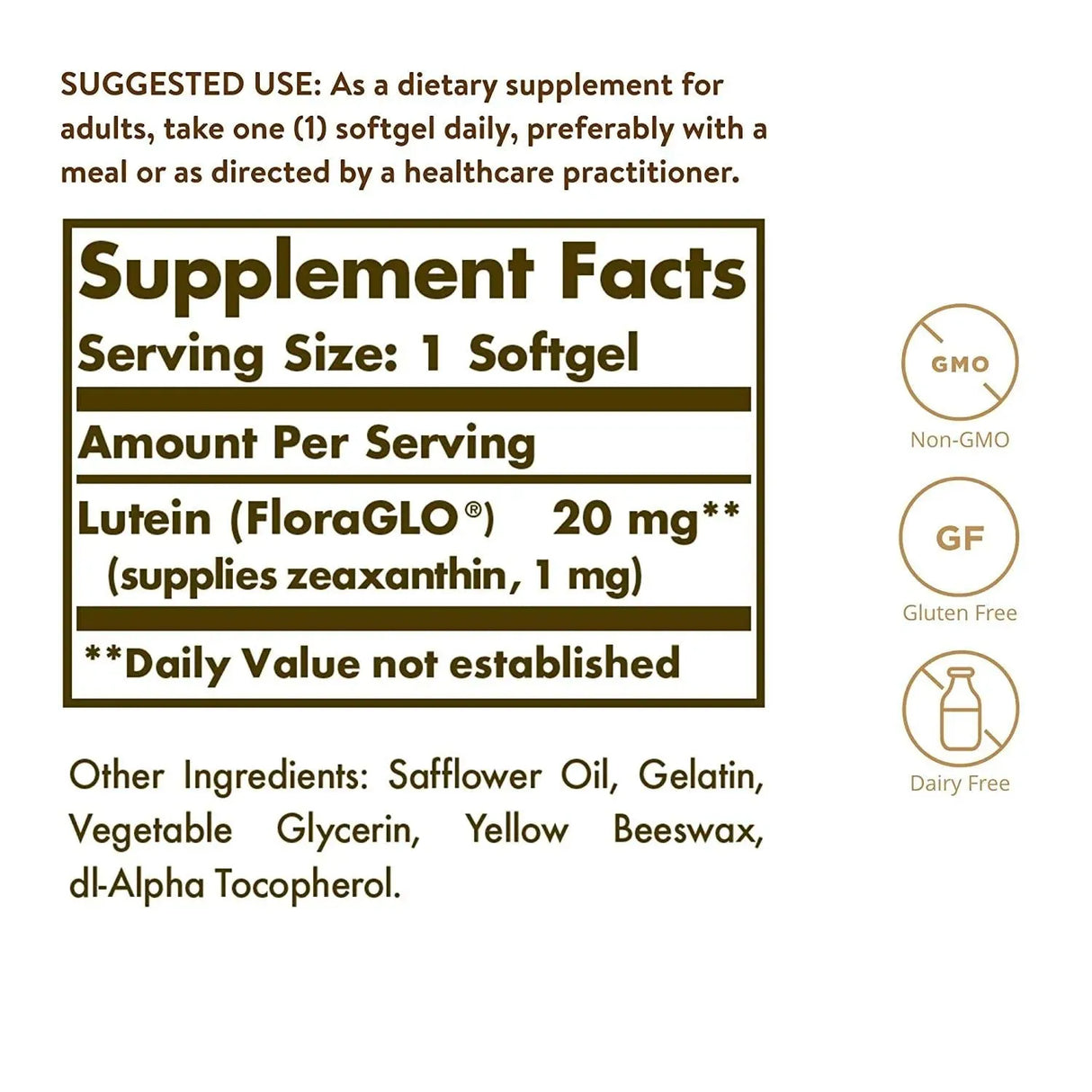 SOLGAR - Solgar Lutein 20Mg. 60 Capsulas Blandas - The Red Vitamin MX - Suplementos Alimenticios - {{ shop.shopifyCountryName }}