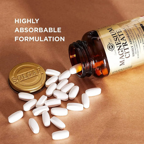 SOLGAR - Solgar Magnesium Citrate 120 Tabletas - The Red Vitamin MX - Suplementos Alimenticios - {{ shop.shopifyCountryName }}