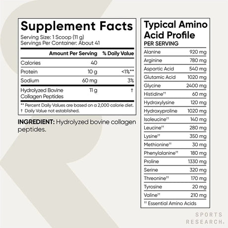 SPORTS RESEARCH - Sports Research Collagen Peptides Powder 16Oz. - The Red Vitamin MX - Suplementos Alimenticios - {{ shop.shopifyCountryName }}