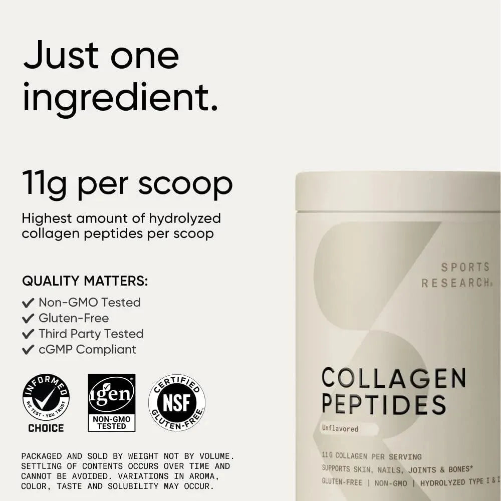 SPORTS RESEARCH - Sports Research Collagen Peptides Powder 16Oz. - The Red Vitamin MX - Suplementos Alimenticios - {{ shop.shopifyCountryName }}