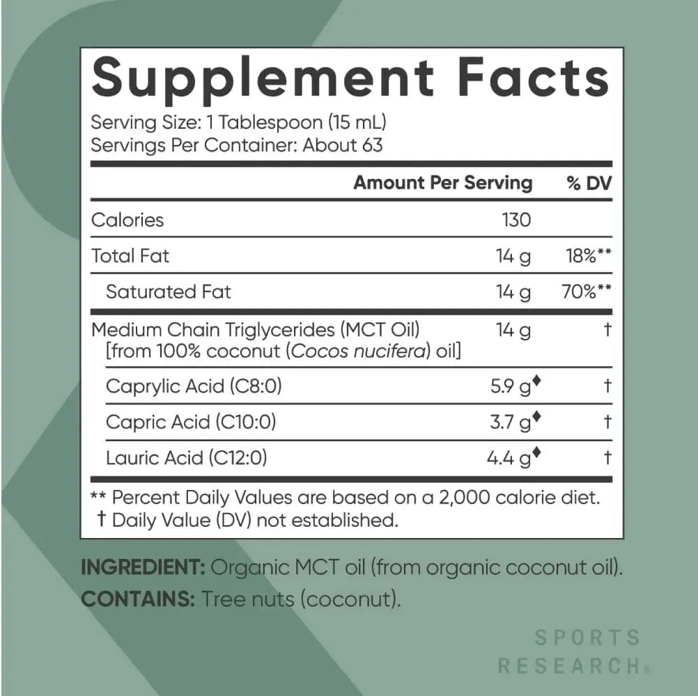 SPORTS RESEARCH - Sports Research MCT Oil 946Ml. - The Red Vitamin MX - Suplementos Alimenticios - {{ shop.shopifyCountryName }}
