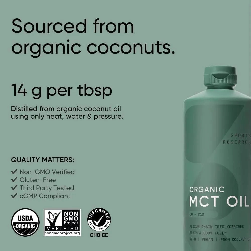 SPORTS RESEARCH - Sports Research MCT Oil 946Ml. - The Red Vitamin MX - Suplementos Alimenticios - {{ shop.shopifyCountryName }}
