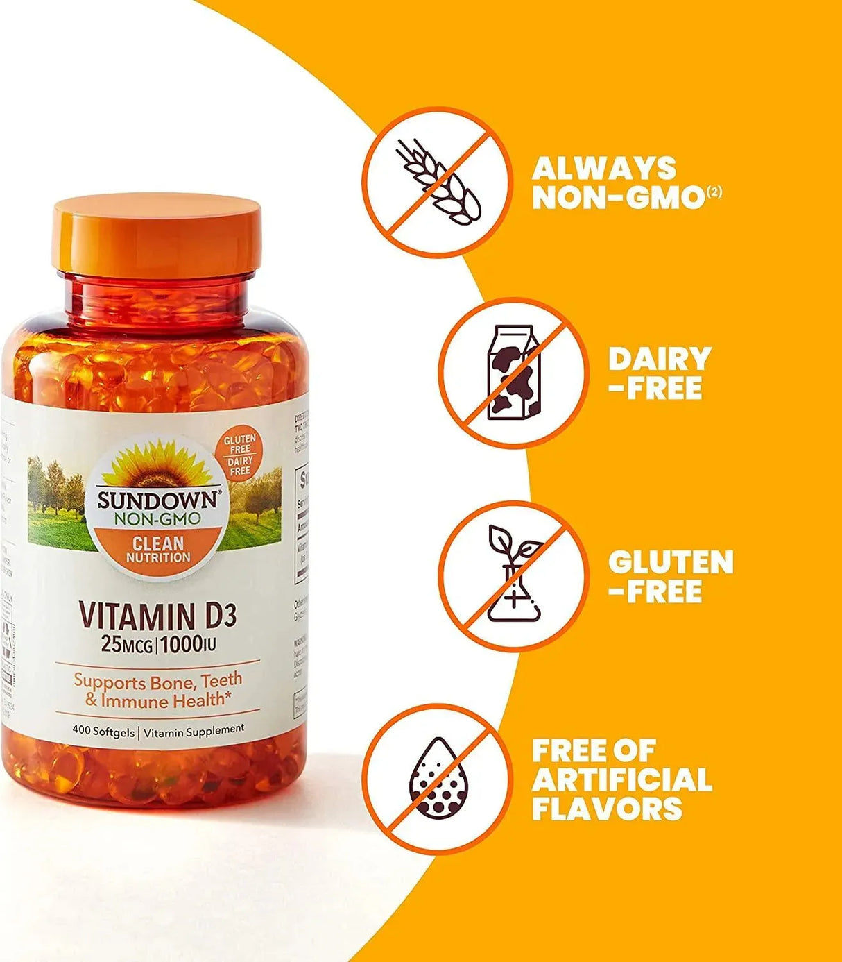 SUNDOWN - Sundown Vitamin D3 1,000IU 400 Capsulas Blandas - The Red Vitamin MX - Suplementos Alimenticios - {{ shop.shopifyCountryName }}