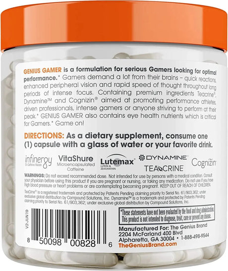 THE GENIUS BRAND - The Genius Brand Genius Gamer 80 Capsulas - The Red Vitamin MX - Suplementos Alimenticios - {{ shop.shopifyCountryName }}