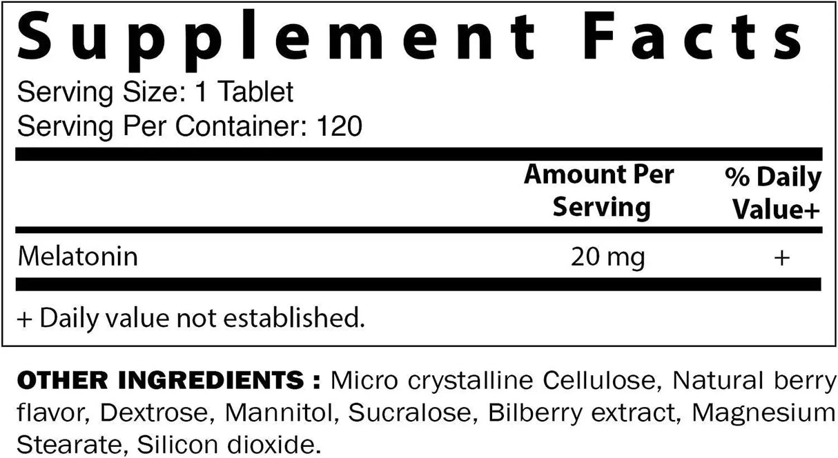 VITAMATIC - Vitamatic Melatonin Fast Dissolve 20Mg. 120 Tabletas - The Red Vitamin MX - Suplementos Alimenticios - {{ shop.shopifyCountryName }}