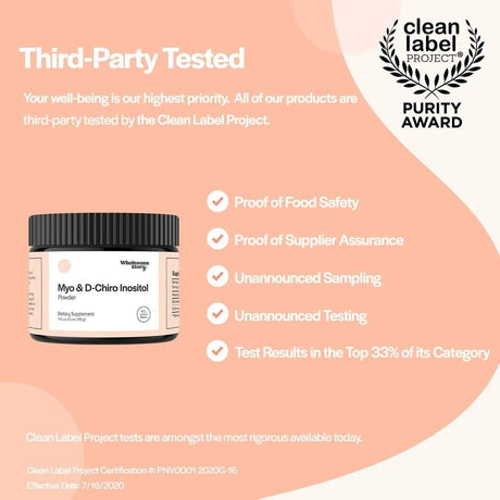 WHOLESOME STORY - Wholesome Story Myo-Inositol & D-Chiro Inositol Powder 6.5Oz. - The Red Vitamin MX - Suplementos Alimenticios - {{ shop.shopifyCountryName }}