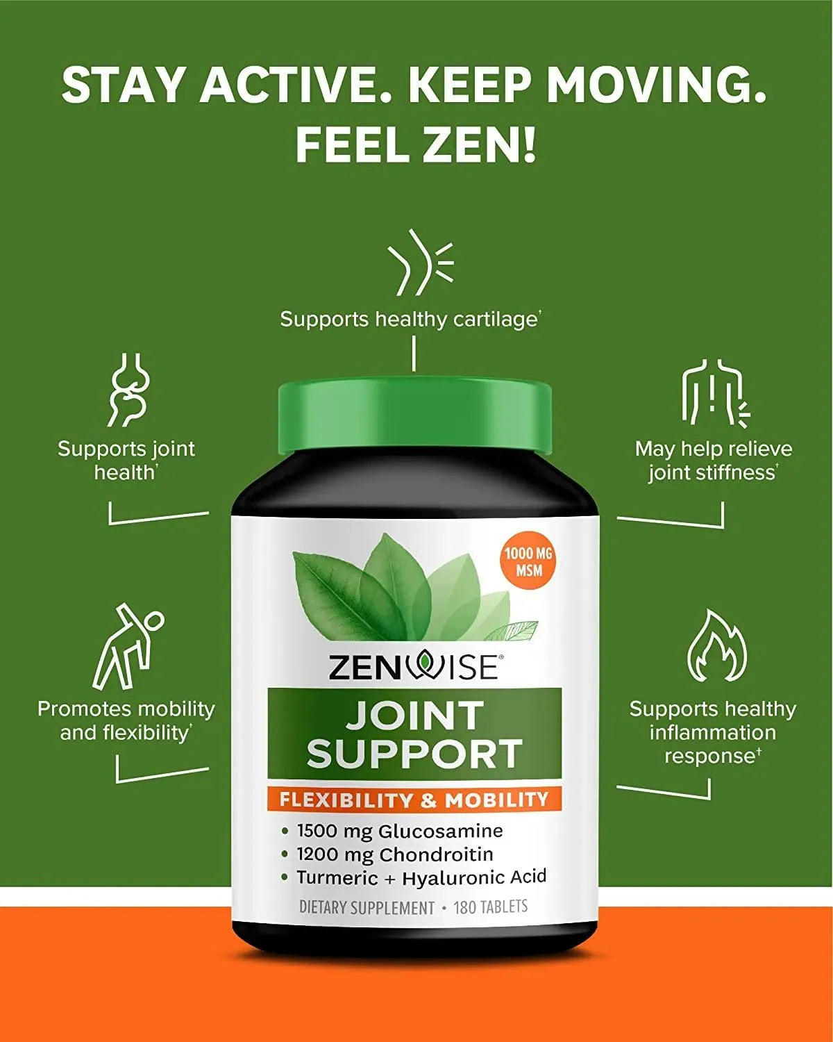 ZENWISE HEALTH - Zenwise Health Advanced Strength Joint Support 180 Tabletas - The Red Vitamin MX - Suplementos Alimenticios - {{ shop.shopifyCountryName }}