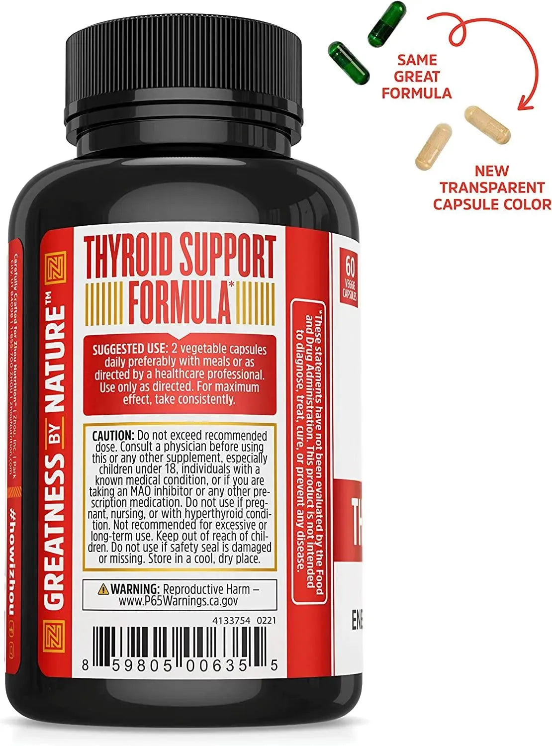 ZHOU - Zhou Thyroid Support Complex with Iodine 60 Capsulas - The Red Vitamin MX - Suplementos Alimenticios - {{ shop.shopifyCountryName }}