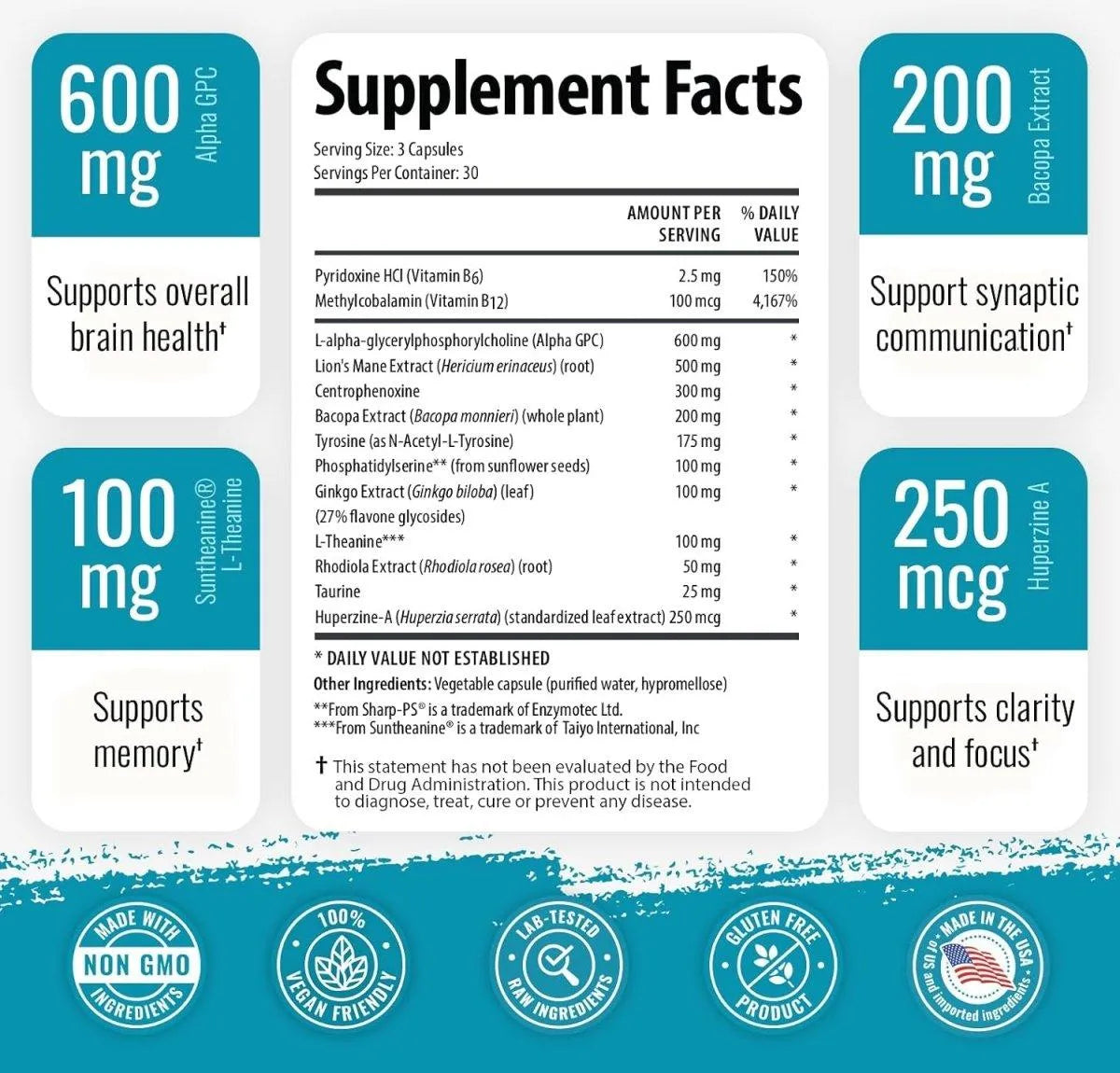 1 BODY - 1 Body Brain Supplements for Memory and Focus with Nootropics 90 Capsulas - The Red Vitamin MX - Suplementos Alimenticios - {{ shop.shopifyCountryName }}