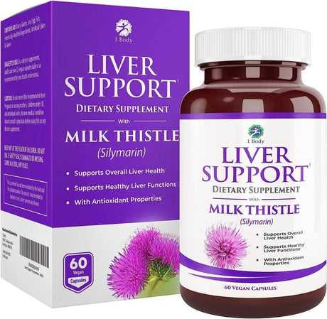 1 BODY - 1 Body Liver Support Supplement Milk Thistle 60 Capsulas - The Red Vitamin MX - Suplementos Alimenticios - {{ shop.shopifyCountryName }}