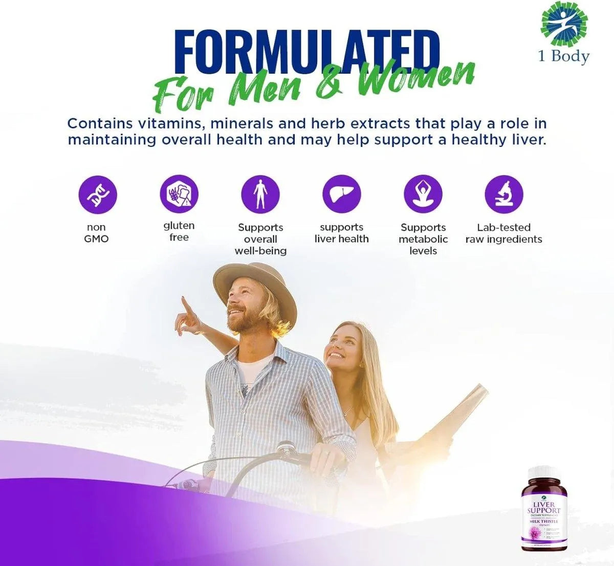 1 BODY - 1 Body Liver Support with Milk Thistle 60 Capsulas 2 Pack - The Red Vitamin MX - Suplementos Alimenticios - {{ shop.shopifyCountryName }}