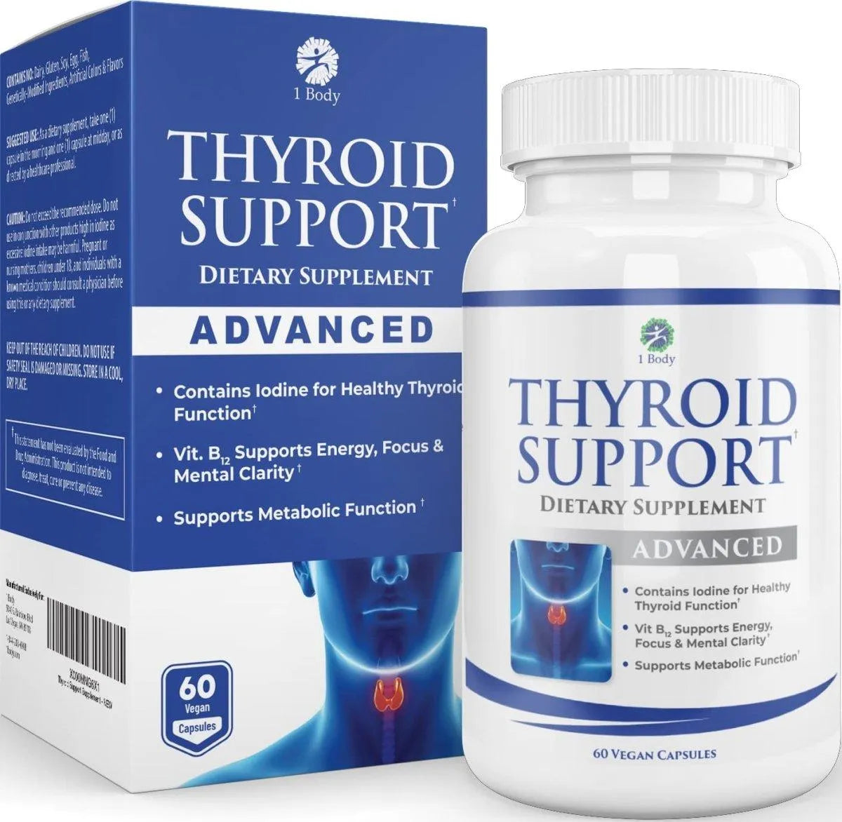 1 BODY - 1 Body Thyroid Support Advanced 60 Capsulas - The Red Vitamin MX - Suplementos Alimenticios - {{ shop.shopifyCountryName }}