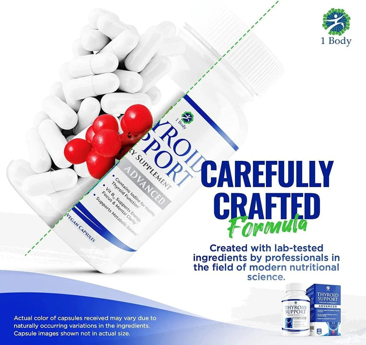 1 BODY - 1 Body Thyroid Support Advanced 60 Capsulas - The Red Vitamin MX - Suplementos Alimenticios - {{ shop.shopifyCountryName }}