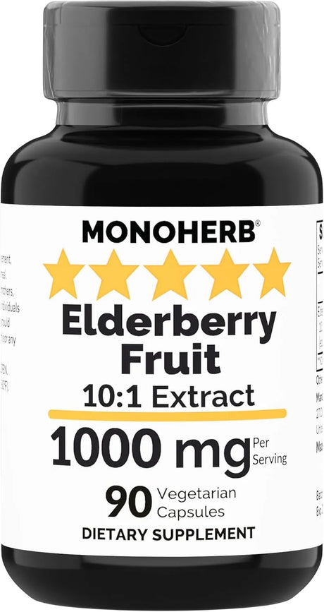 MONOHERB - Monoherb Elderberry Fruit Extract 1000Mg. 90 Capsulas - The Red Vitamin MX - Suplementos Alimenticios - {{ shop.shopifyCountryName }}