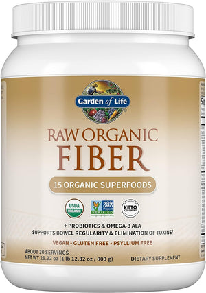 Garden of Life Fiber Supplement Raw Organic Fiber Powder 803Gr.