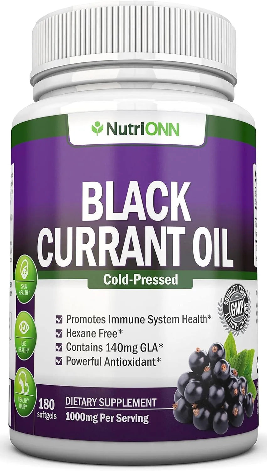 NUTRIONN - NutriONN Black Currant Oil 1000Mg. 180 Capsulas Blandas - The Red Vitamin MX - Suplementos Alimenticios - {{ shop.shopifyCountryName }}