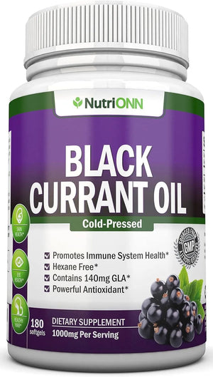 NUTRIONN - NutriONN Black Currant Oil 1000Mg. 180 Capsulas Blandas - The Red Vitamin MX - Suplementos Alimenticios - {{ shop.shopifyCountryName }}