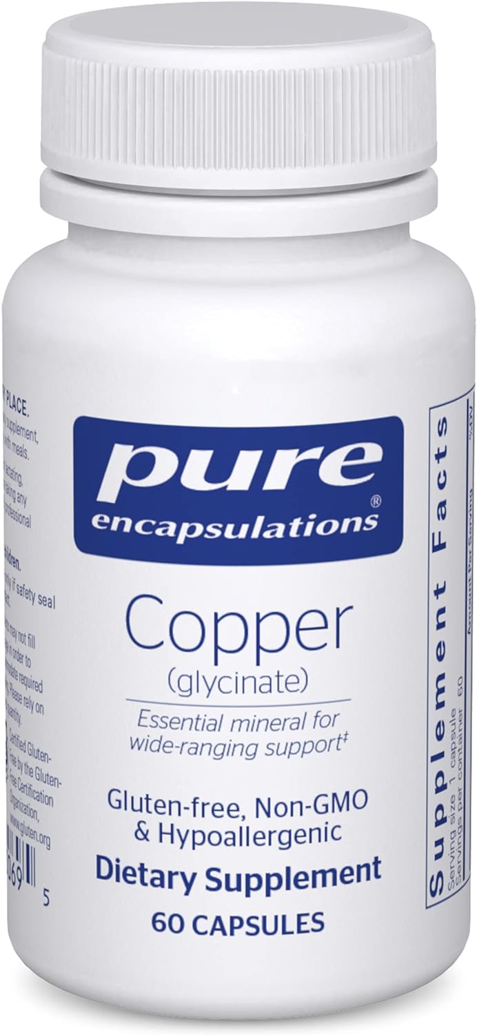 Pure Encapsulations Copper Glycinate 60 Capsulas