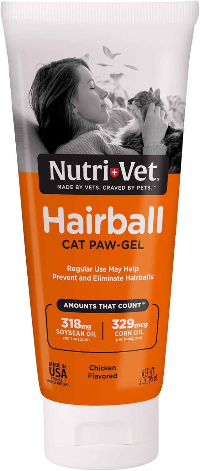 Nutri-Vet Hairball Paw Gel Chicken Flavor 3 Oz.
