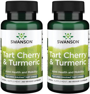 Swanson Tart Cherry & Turmeric 60 Capsulas 2 Pack