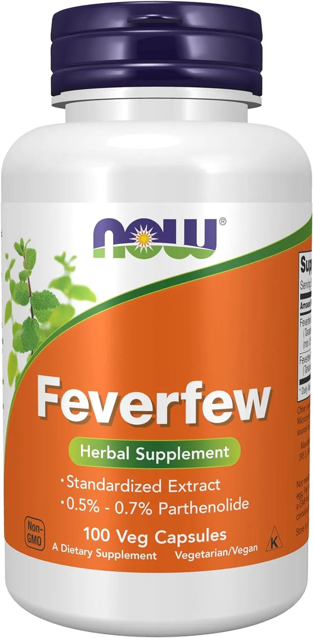 NOW SUPPLEMENTS - NOW Supplements Feverfew 100 Capsulas - The Red Vitamin MX - Suplementos Alimenticios - {{ shop.shopifyCountryName }}