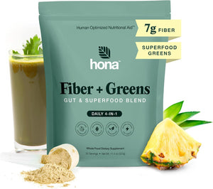 Hona Fiber & Greens Gut & Superfood Blend 15 Servicios 160Gr.