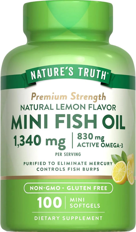 NATURE'S TRUTH - Nature's Truth Mini Fish Oil Omega 3 1340Mg. 100 Capsulas Blandas - The Red Vitamin MX - Suplementos Alimenticios - {{ shop.shopifyCountryName }}