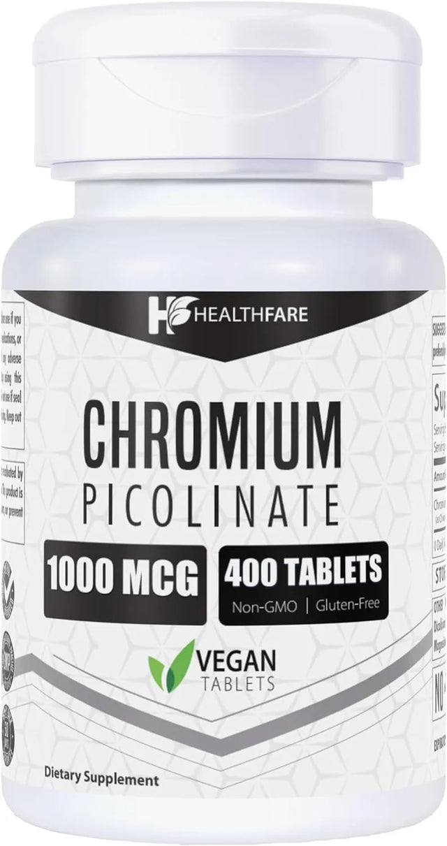 HEALTHFARE - Healthfare Chromium Picolinate 1000mcg 400 Tabletas - The Red Vitamin MX - Suplementos Alimenticios - {{ shop.shopifyCountryName }}