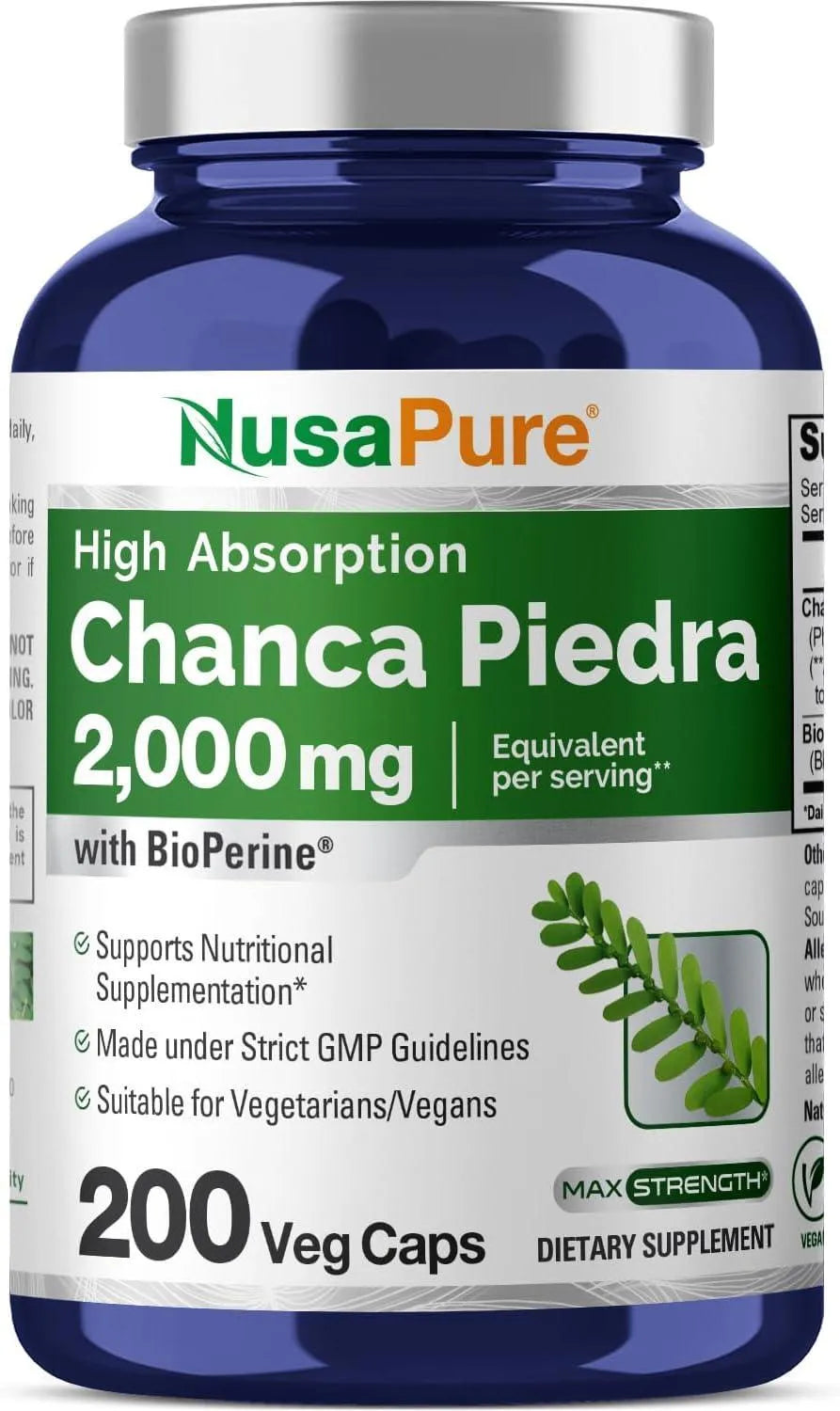 NUSAPURE - NusaPure Chanca Piedra 2000Mg. 200 Capsulas - The Red Vitamin MX - Suplementos Alimenticios - {{ shop.shopifyCountryName }}