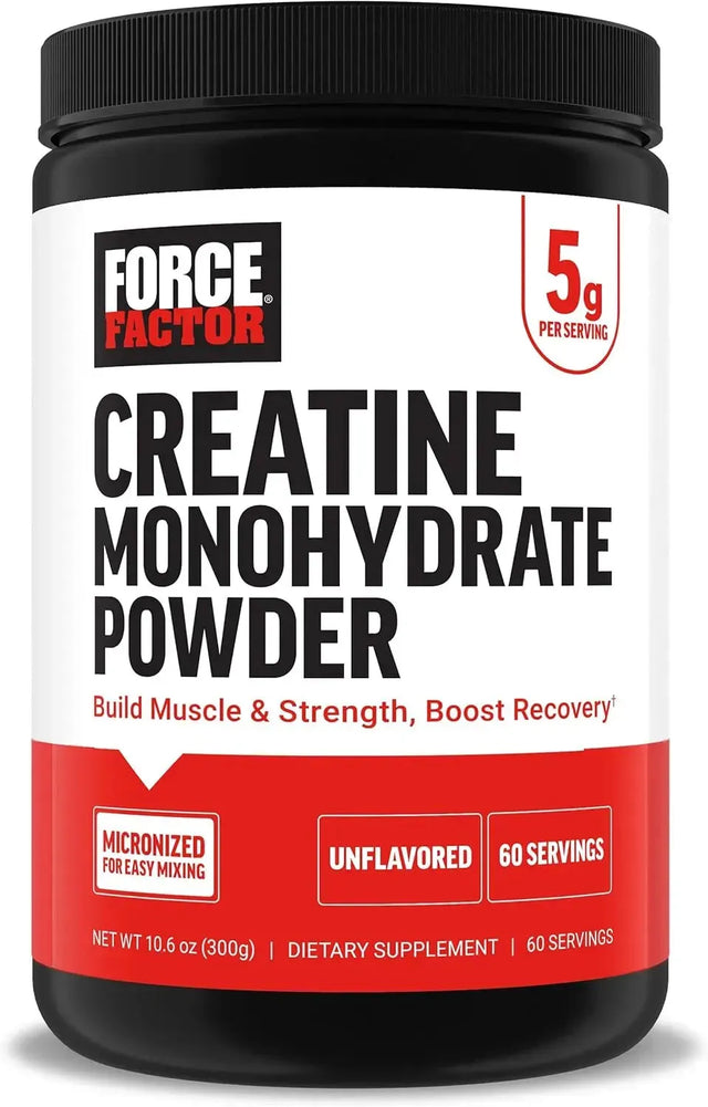 FORCE FACTOR - Force Factor Creatine Monohydrate Powder Unflavored 60 Servicios 300Gr. - The Red Vitamin MX - Suplementos Alimenticios - {{ shop.shopifyCountryName }}