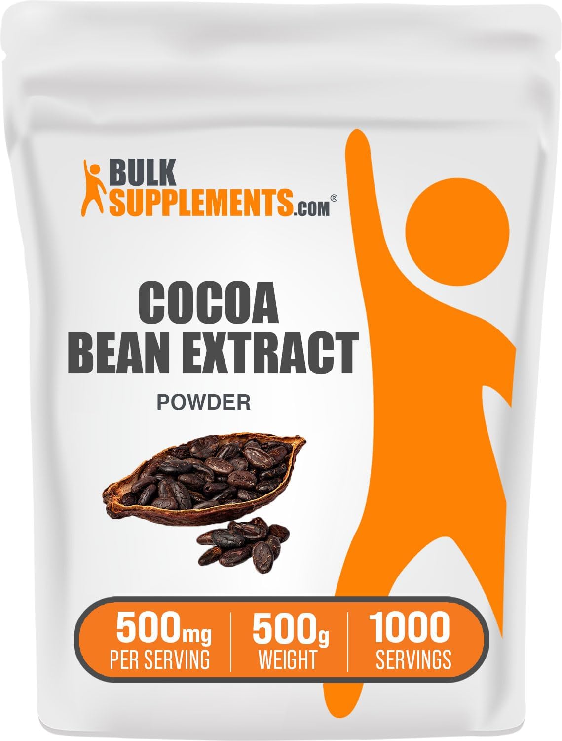 Bulk Supplements Cocoa Extract Powder 500Gr.