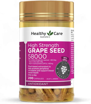 HEALTHY CARE - Healthy Care Grape Seed 58000 200 Capsulas - The Red Vitamin MX - Suplementos Alimenticios - {{ shop.shopifyCountryName }}