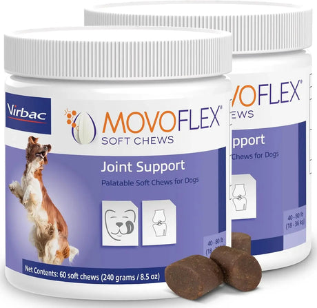 VIRBAC - Virbac MOVOFLEX Soft Chews Hip and Joint Support for Medium Dogs 60 Masticables 2 Pack - The Red Vitamin MX - Cuidado De Cadera Y Articulaciones Para Perros - {{ shop.shopifyCountryName }}