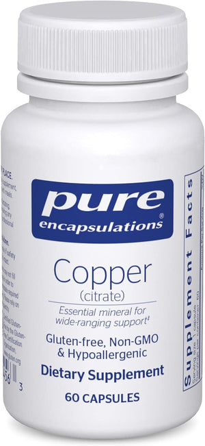 Pure Encapsulations Copper Citrate 60 Capsulas