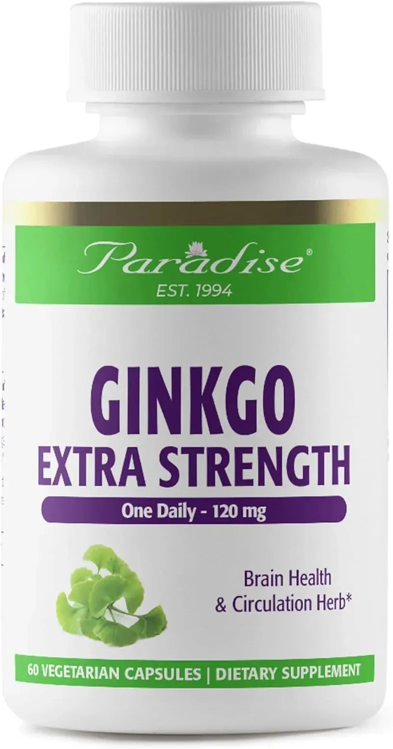 PARADISE HERBS - Paradise Herbs Ginkgo Biloba Extract 60 Capsulas - The Red Vitamin MX - Suplementos Alimenticios - {{ shop.shopifyCountryName }}