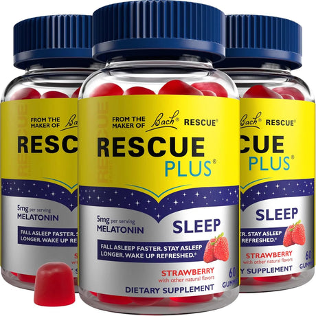 BACH RESCUE - Bach RESCUE PLUS Melatonin Sleep Gummies 5Mg. 60 Gomitas 3 Pack - The Red Vitamin MX - Suplementos Alimenticios - {{ shop.shopifyCountryName }}