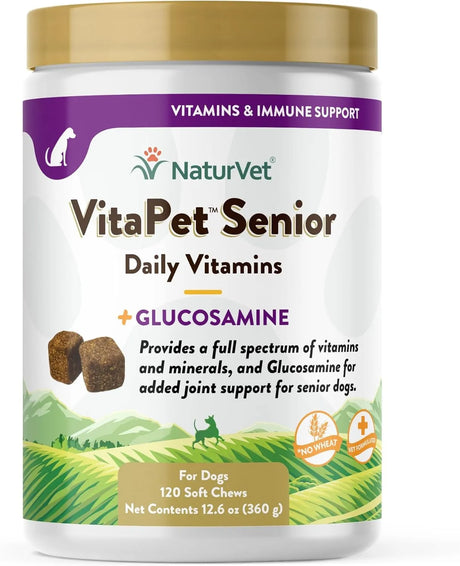 NATURVET - NaturVet VitaPet Senior Daily Vitamin Dog 120 Masticables - The Red Vitamin MX - Multivitamínicos Para Perros - {{ shop.shopifyCountryName }}