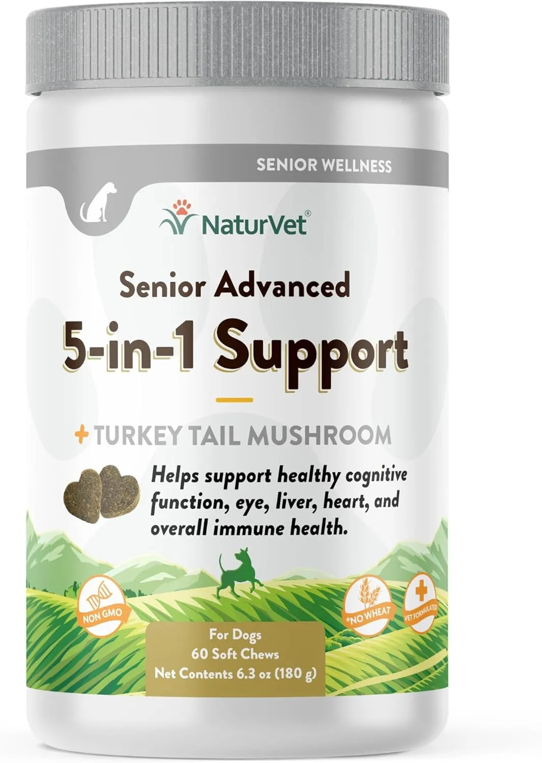 NATURVET - NaturVet Senior Advanced 5-in-1 Support Dog 60 Masticables - The Red Vitamin MX - Multivitamínicos Para Perros - {{ shop.shopifyCountryName }}