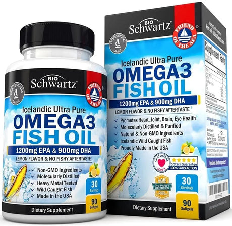 BIO SCHWARTZ - BioSchwartz Triple Strength Omega 3 Fish Oil 90 Capsulas Blandas - The Red Vitamin MX - Suplementos Alimenticios - {{ shop.shopifyCountryName }}