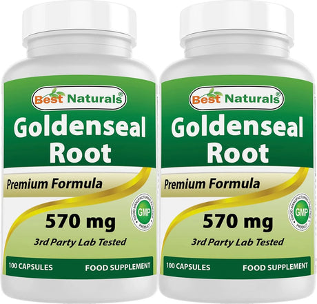 BEST NATURALS - Best Naturals Goldenseal Root 570Mg. 100 Capsulas 2 Pack - The Red Vitamin MX - Suplementos Alimenticios - {{ shop.shopifyCountryName }}