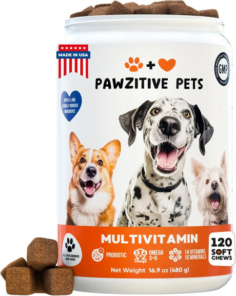 PAWZITIVE PETS - Pawzitive Pets Dog Multivitamin Chews 120 Masticables - The Red Vitamin MX - Multivitamínicos Para Perros - {{ shop.shopifyCountryName }}