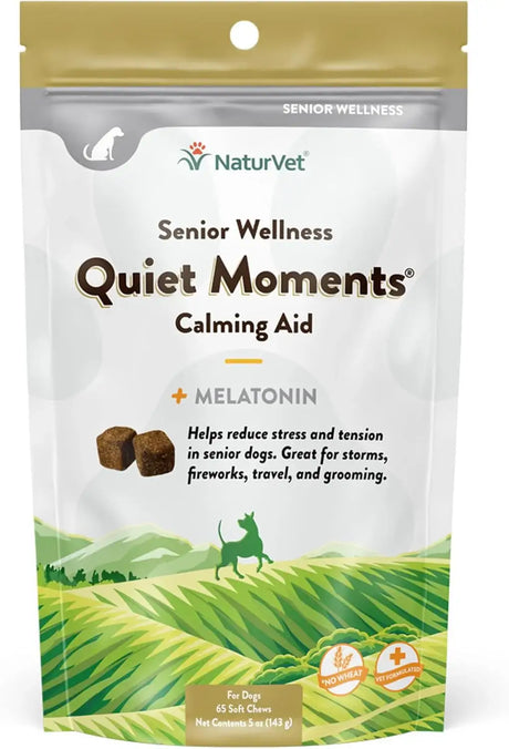 NATURVET - NaturVet Senior Wellness Quiet Moments Calming Aid Dog 65 Masticables - The Red Vitamin MX - Relajantes Para Perros - {{ shop.shopifyCountryName }}