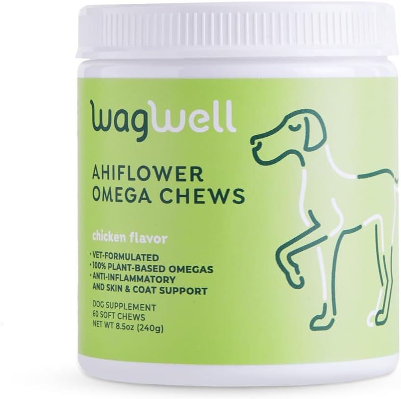 WagWell Ahiflower Omega Oil Dog Chews 60 Masticables