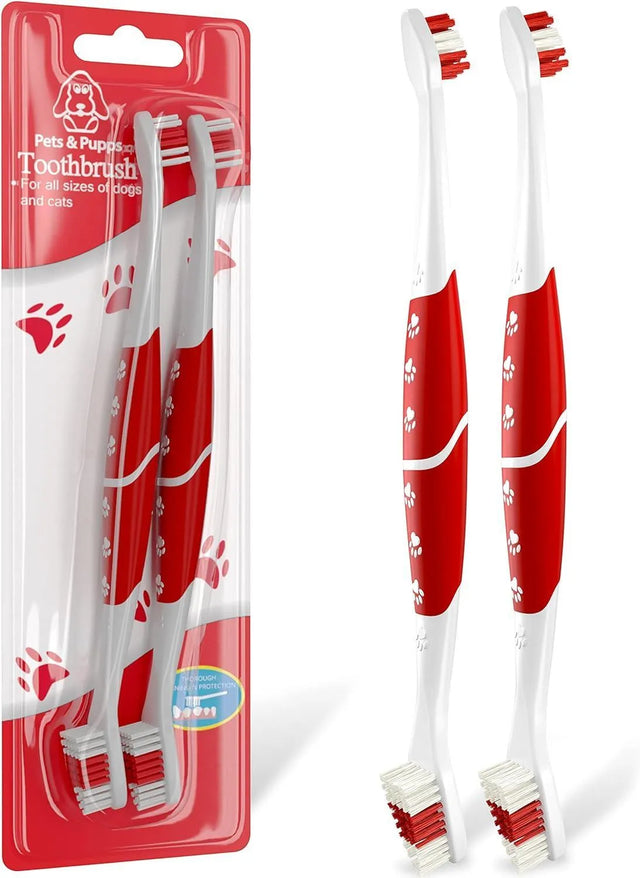 PETS & PUPPS - Pets & Pupps Pet Toothbrush for Dogs 2 Pack - The Red Vitamin MX - Cuidado Dental Para Perros - {{ shop.shopifyCountryName }}