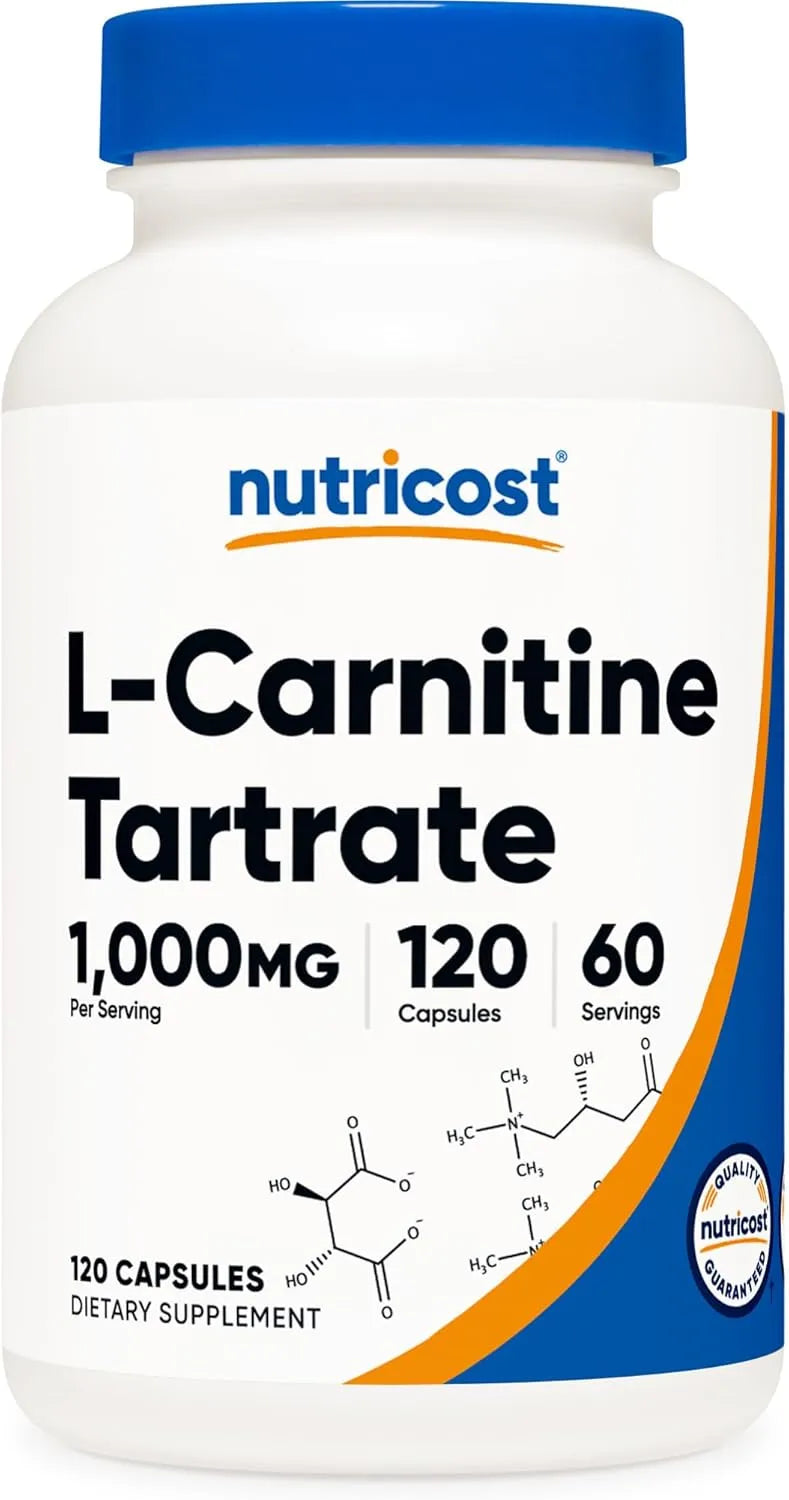 NUTRICOST - Nutricost L-Carnitine Tartrate 1000Mg. 120 Capsulas - The Red Vitamin MX - Suplementos Alimenticios - {{ shop.shopifyCountryName }}