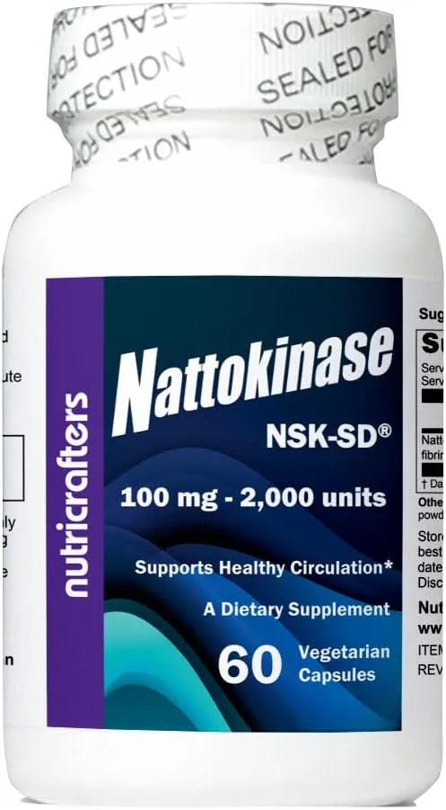 NUTRICRAFTERS - NutriCrafters Nattokinase NSK-SD 100Mg. 60 Capsulas - The Red Vitamin MX - Suplementos Alimenticios - {{ shop.shopifyCountryName }}