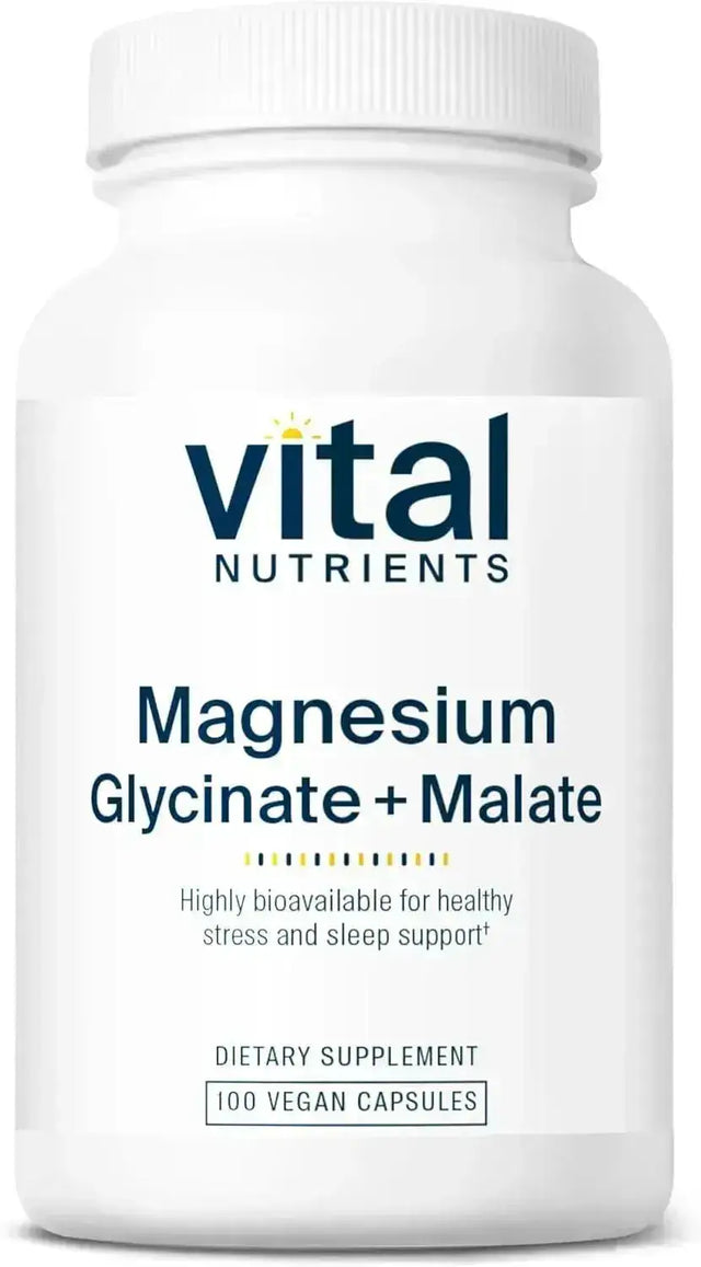 VITAL NUTRIENTS - Vital Nutrients Magnesium Glycinate + Malate 100 Capsulas - The Red Vitamin MX - Suplementos Alimenticios - {{ shop.shopifyCountryName }}