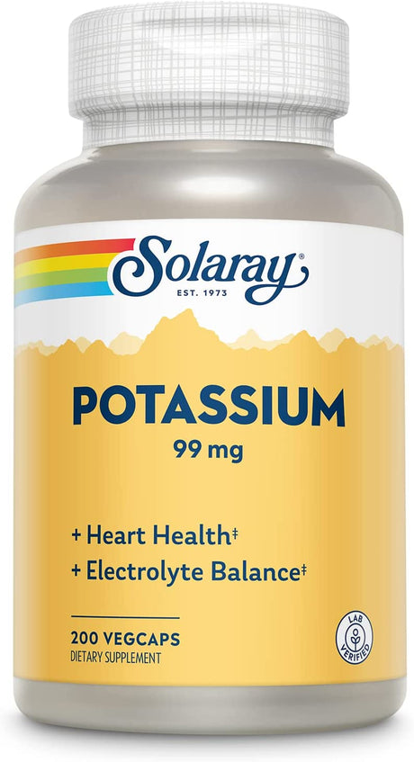 Solaray Potassium 99Mg. 200 Capsulas - The Red Vitamin MX - Suplementos Alimenticios - SOLARAY